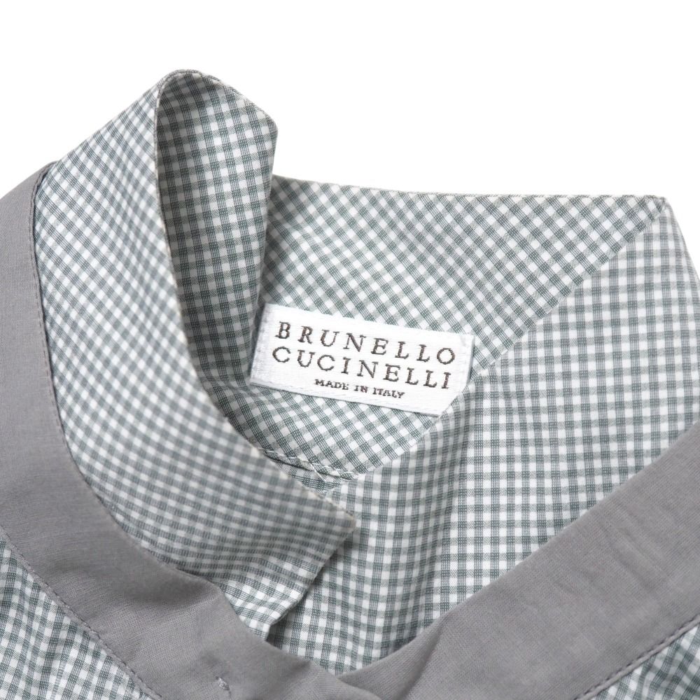 中古美品   ブルネロクチネリ 半袖ブラウス フレンチスリーブ イタリア製 □美品□Brunello Cucinelli ブルネロクチネリ ブラウス サイズ