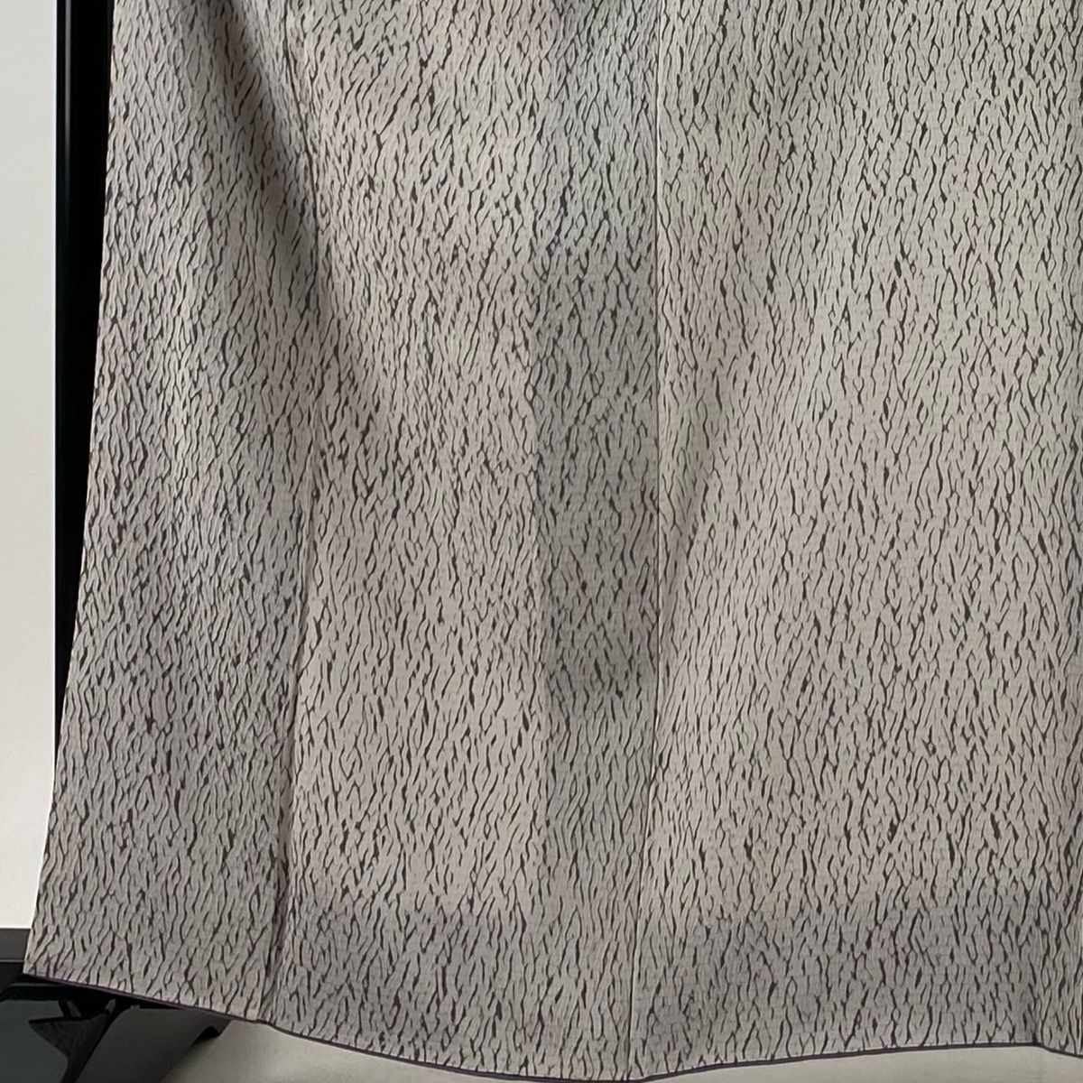 小紋 身丈162cm 裄丈64.5cm M 袷 幾何学模様 絞り 灰紫 正絹