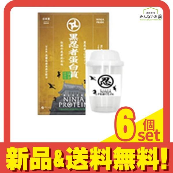 プロテインシェイカー　5本セット ファイン 黒忍者プロテイン シェイカーセット 1組入 6個セット まとめ