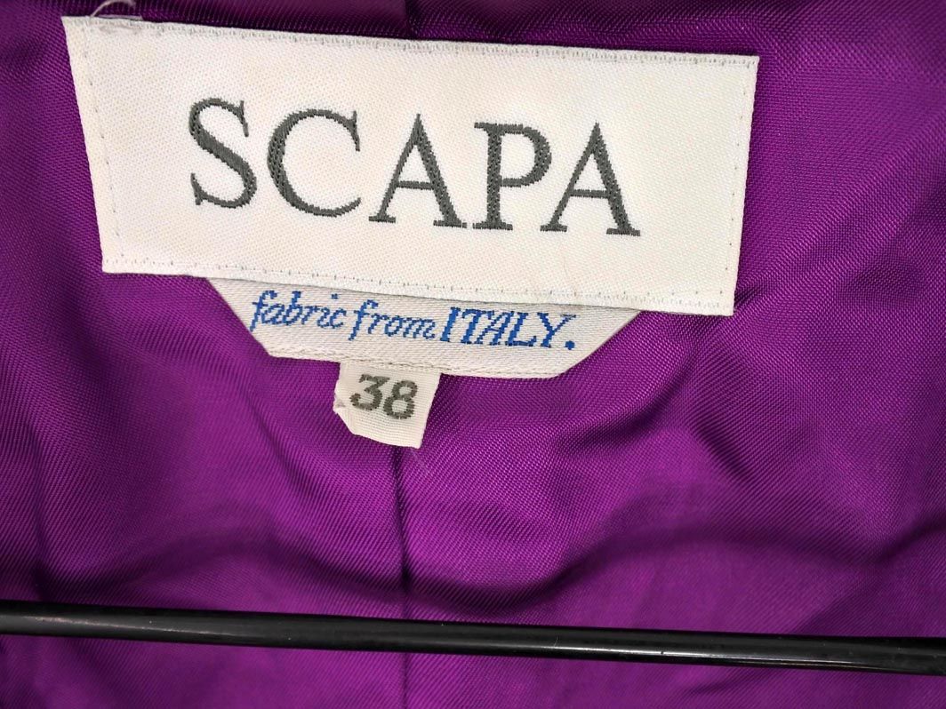 SCAPA スキャパ ツイード ダブル チェスター コート size38