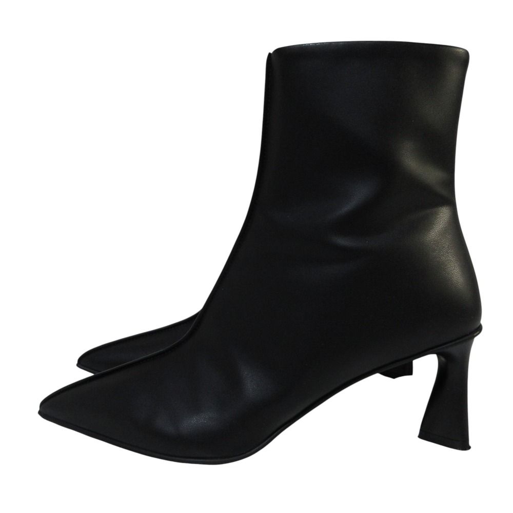 STELLA McCARTNEY ステラマッカートニー ELSA ポインテッドトゥ エコレザー アンクルブーツ 36 23.0cm相当 ブラック レディース 古着