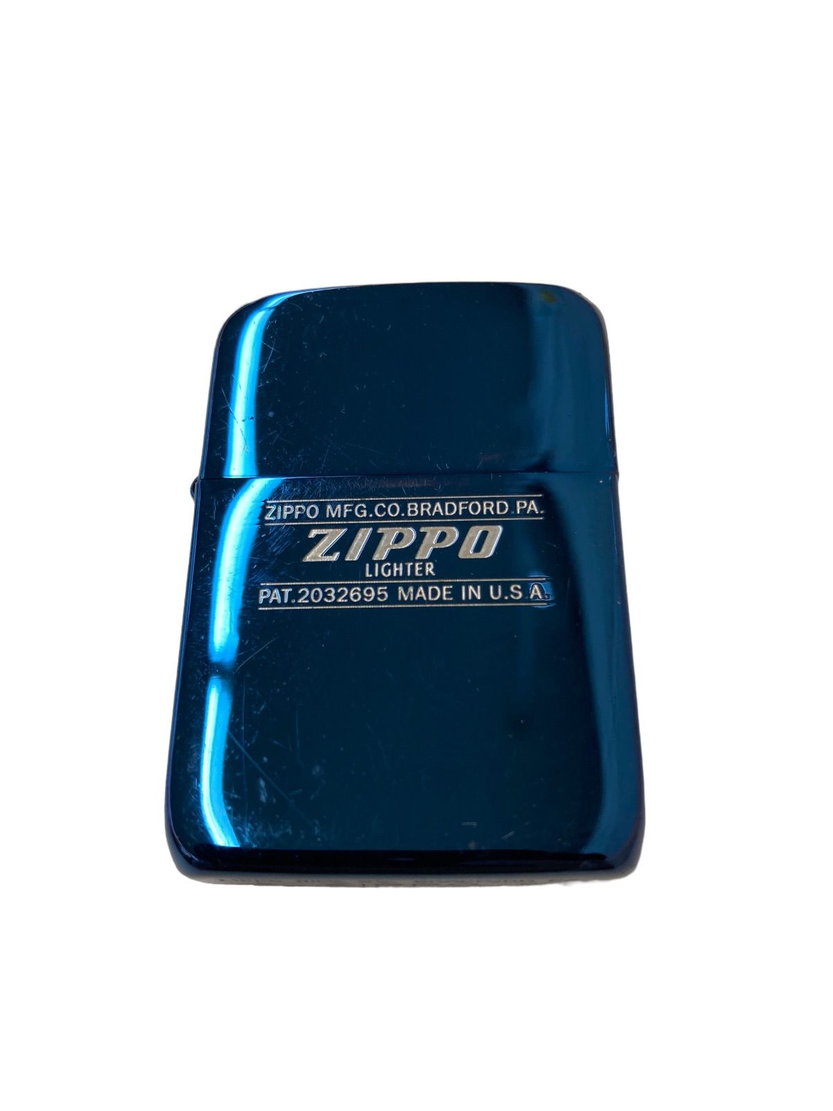 170590 ZIPPO ジッポー LIGHTER ブルー 2002年 動作品