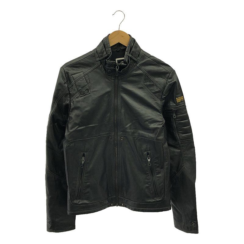 G-STAR RAW レザーシングルライダース 中古・古着通販】G-STAR RAW (ジースターロゥ) シングル