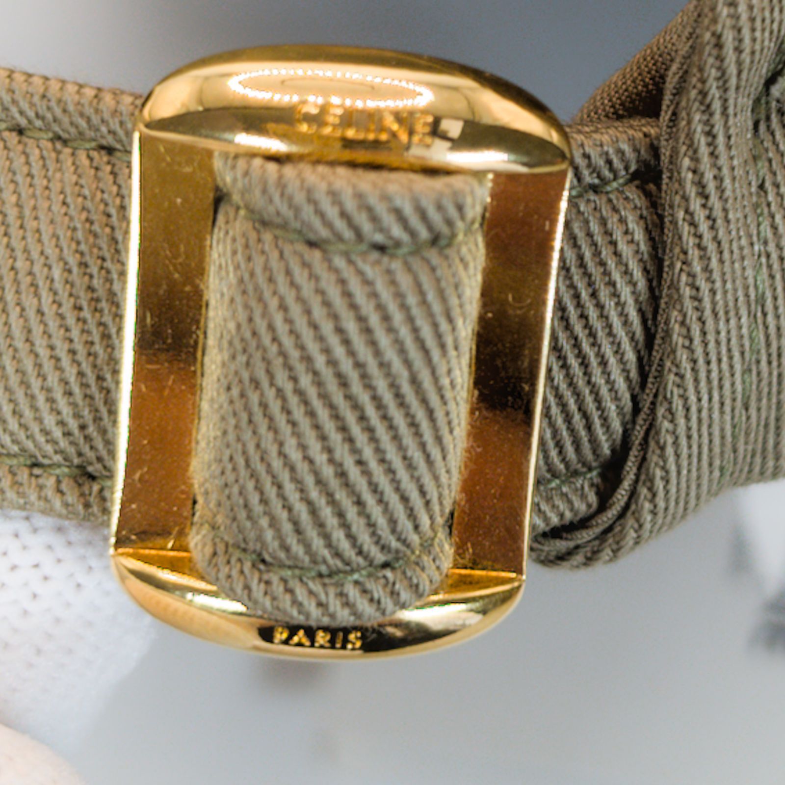 セリーヌ ベージュ トリオンフ 刺繍ロゴ ベースボールキャップ pux7584様専用！【新品】 CELINE セリーヌ トリオンフ ベース