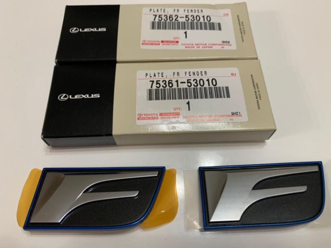 ☆新品 レクサス IS-F用 F スポーツ フロント フェンダーエンブレム 左右セット Lexus トヨタ 純正部品 - メルカリ