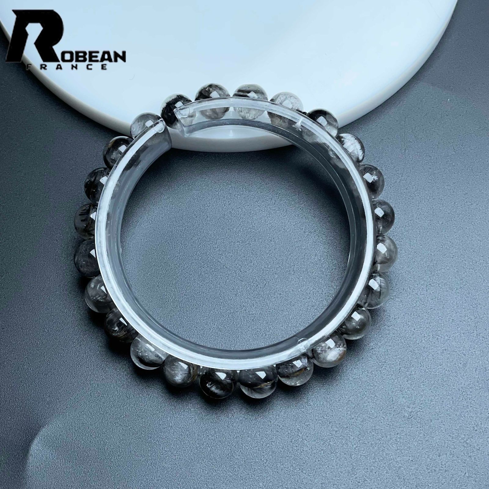 10%OFFクーポン配布中 EU製 定価11万円 ROBEAN 太陽花タイチンルチル 黄金針水晶 金運 開運 ゴールド ブレスレット パワーストーン プレゼント2 9.7-10.6mm M0916481