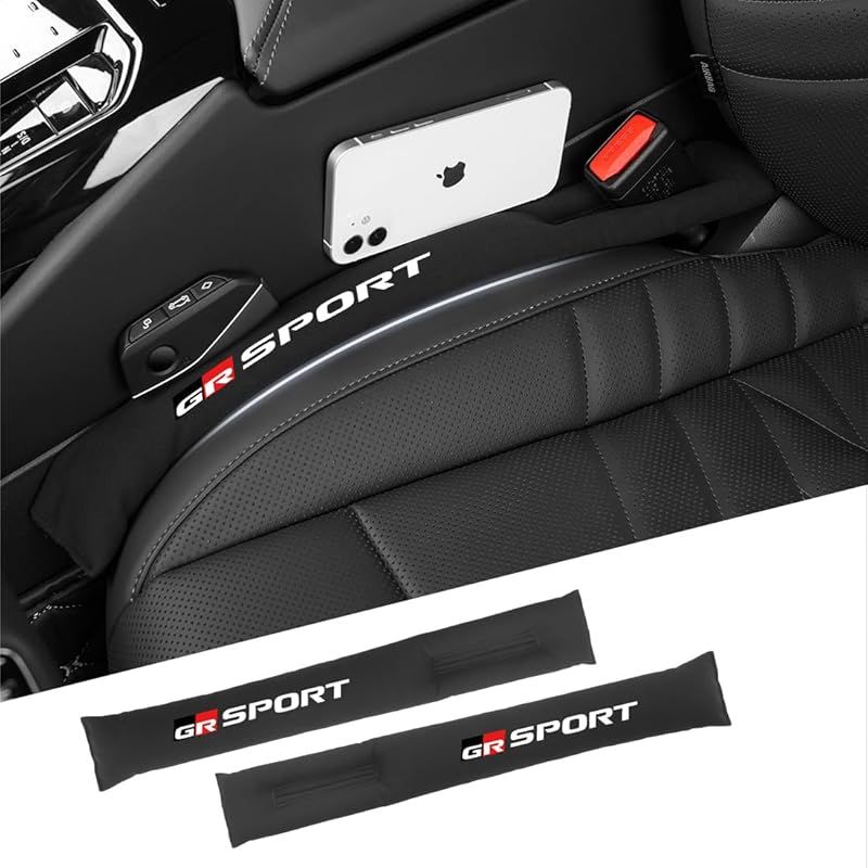 【トヨタ GR スポーツ専用】隙間クッション 隙間埋め 車用 GR スポーツ 専用ロゴ シートサイド クッション GR Sport カスタム シート コンソール 隙間 落下防止 小物放置 車内 puレザー カー用品 