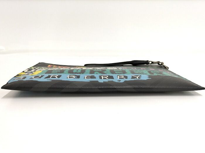 BURBERRY クラッチバッグ セカンドバッグ グラフィティ チェック PVC  