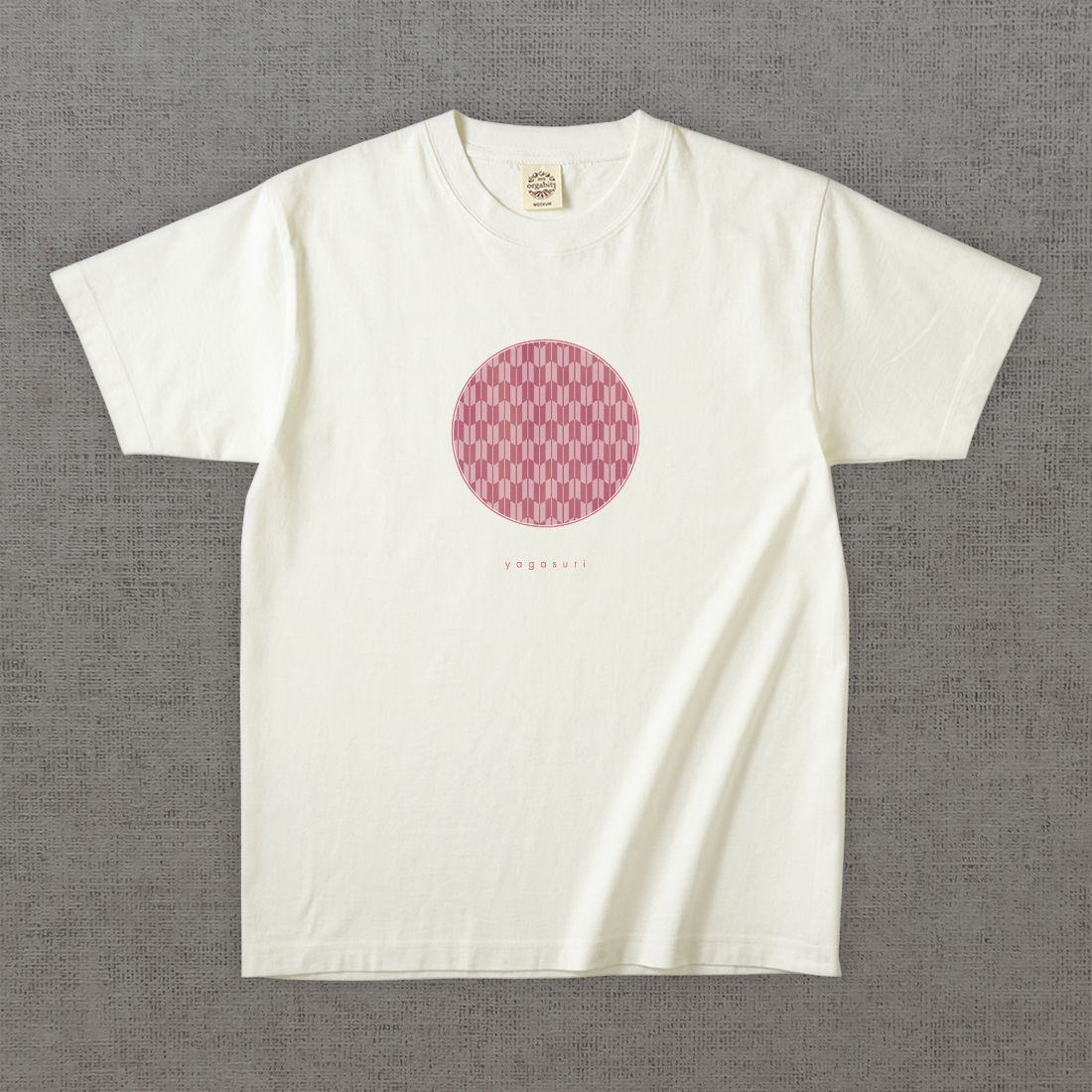 和柄Tシャツ　矢絣 -彩・円-