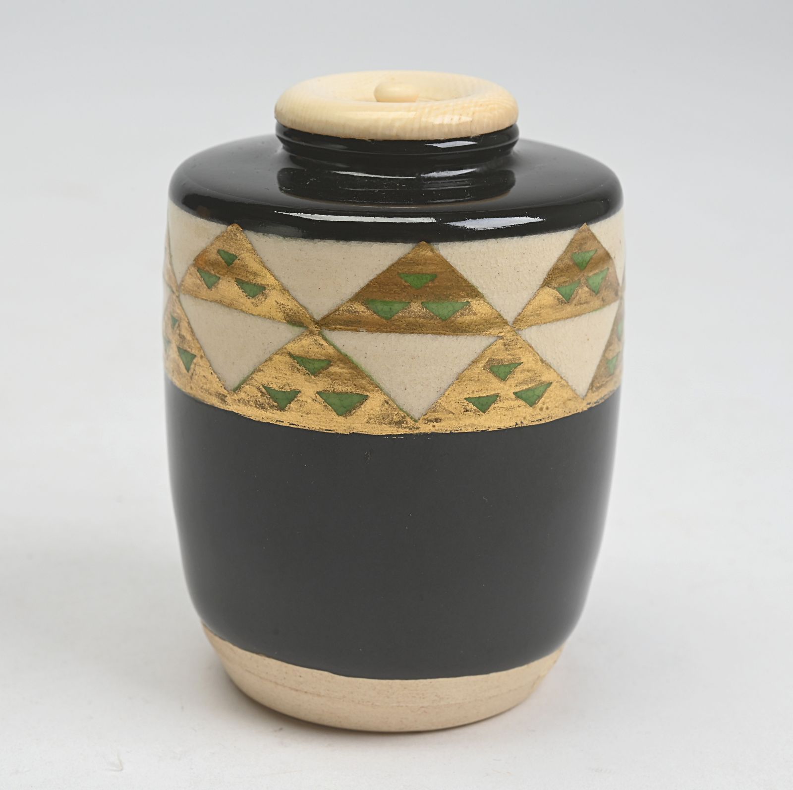 仁清写鱗波文 茶入