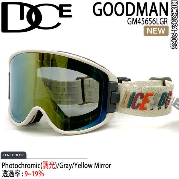 24-25 dice bank イエロー 24-25 dice bank イエロー DICE☆ スノボ スキーゴーグル イエロー