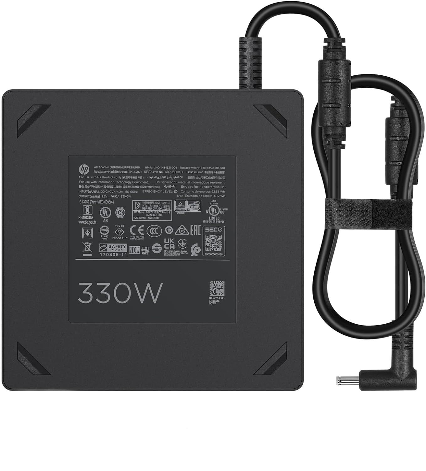 HP対応 19.5V 16.92A 330W 交換用充電器 Omen 17 ACアダプター 4.5*3.0