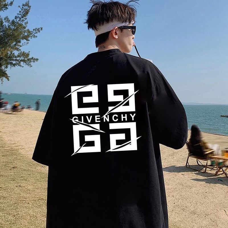 Givenchy ジバンシィ ナイフカット レタープリント カップル半袖 男女兼用