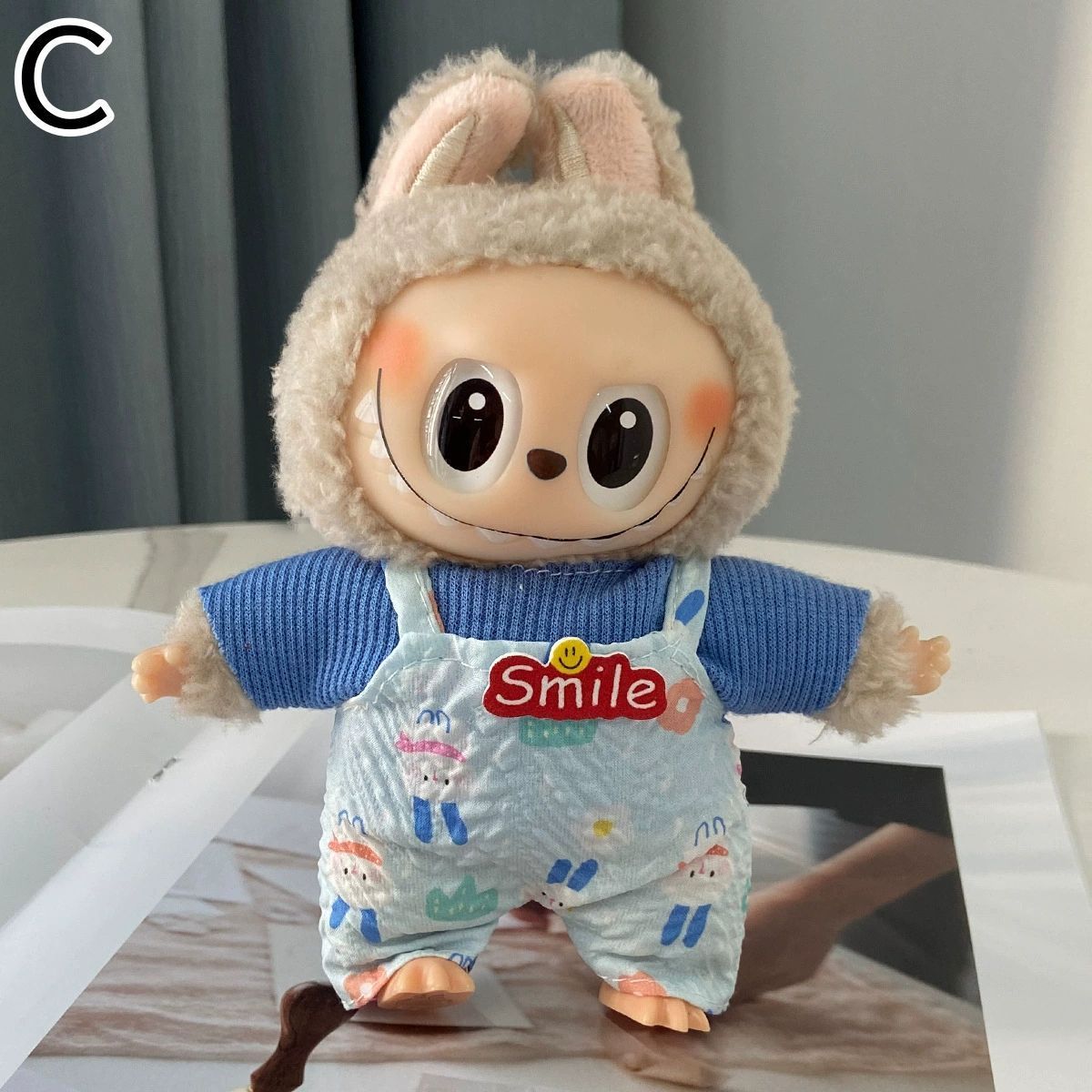 ぬいぐるみ服 labubu ラブブ 15-17cm 第1/2/3世代通用 シンプル