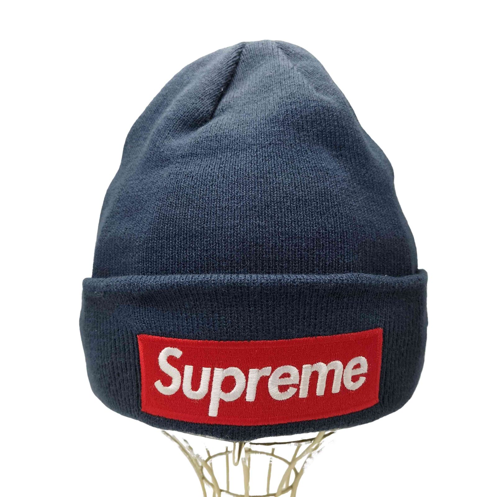 supreme ビーニー/ニット帽 Supreme × New Era - Box Logo Beanie NAVY