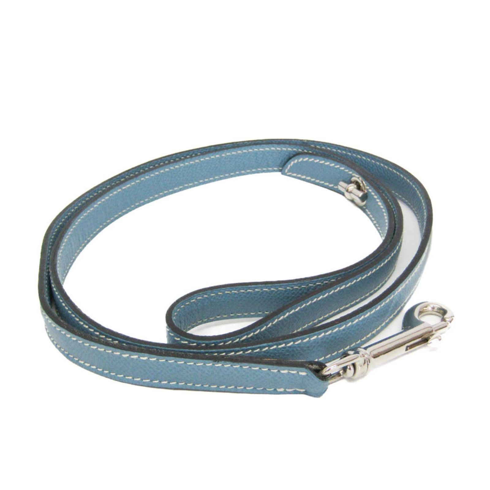 エルメス Hermes ドッグリード 犬 リード レザー ライトブルー