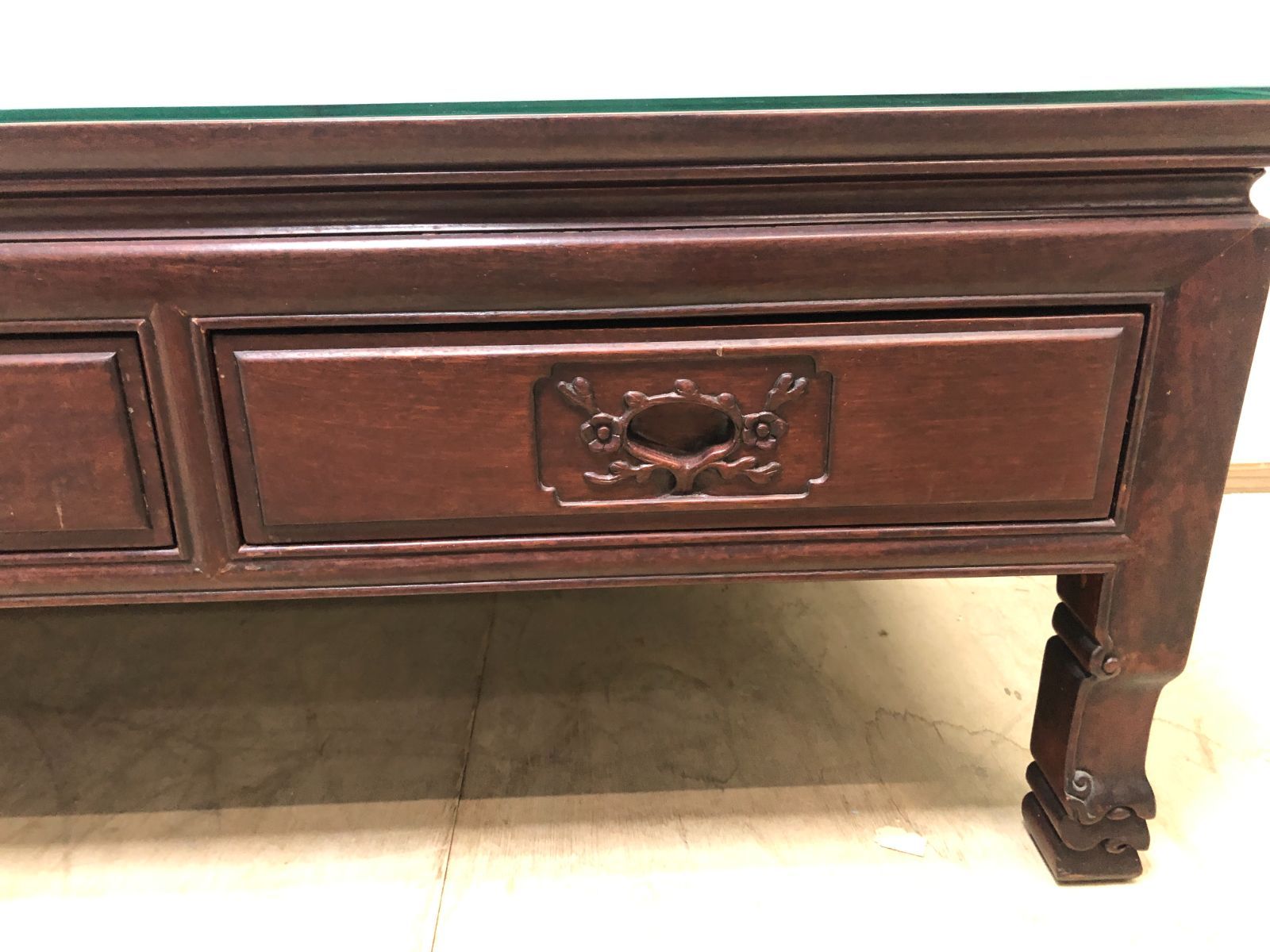 紫檀 唐木家具 無垢材 センターテーブル 引き出しローボードTVボード