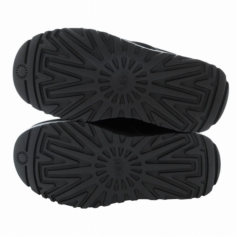 アグ UGG Pumped Lace Up ムートンブーツ ショート ボア 22cm 黒