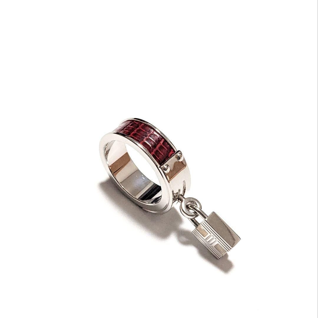 ていただき】 HERMES スカーフリング ケリー Hカデナモチーフ クロコ