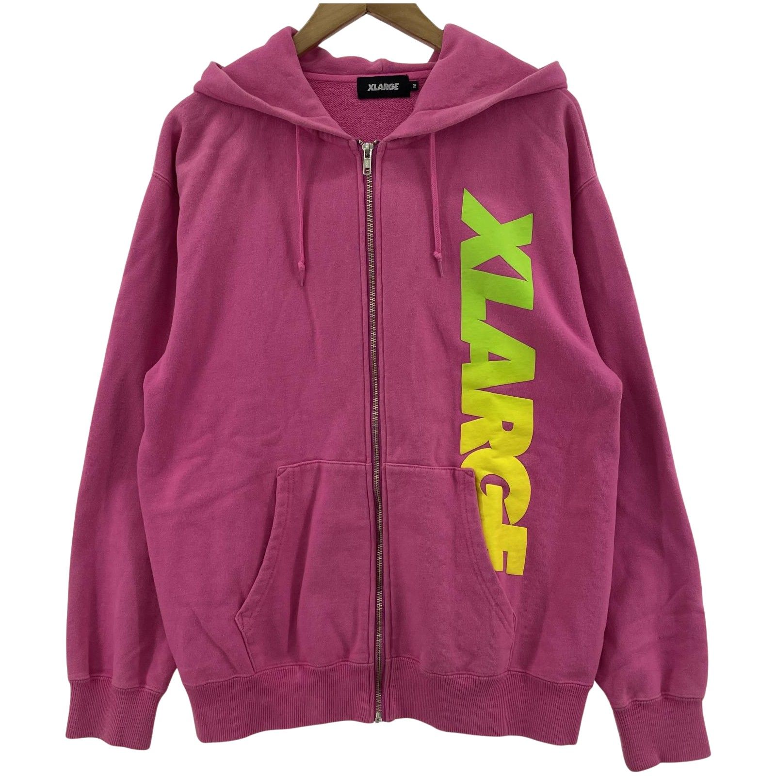 XLARGE エクストララージ ロゴプリント ジップアップパーカー sizeM 