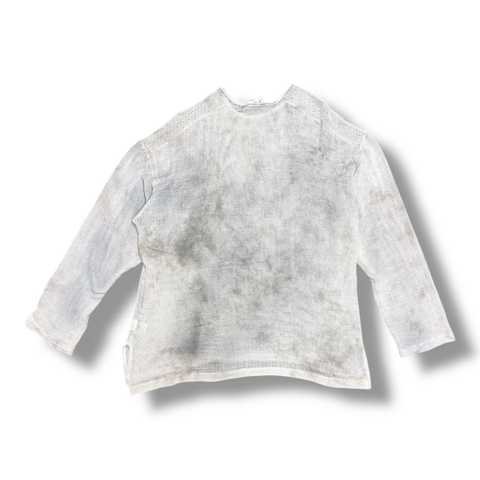 参考上代23100円 ANCELLM DYED MESH LS T-SHIRT オーバーダイ メッシュ 