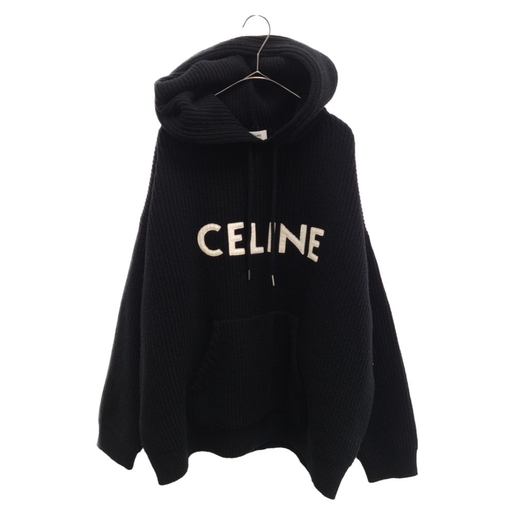 CELINE (セリーヌ) 21AW リブ編みウールフード付きセーターパーカー