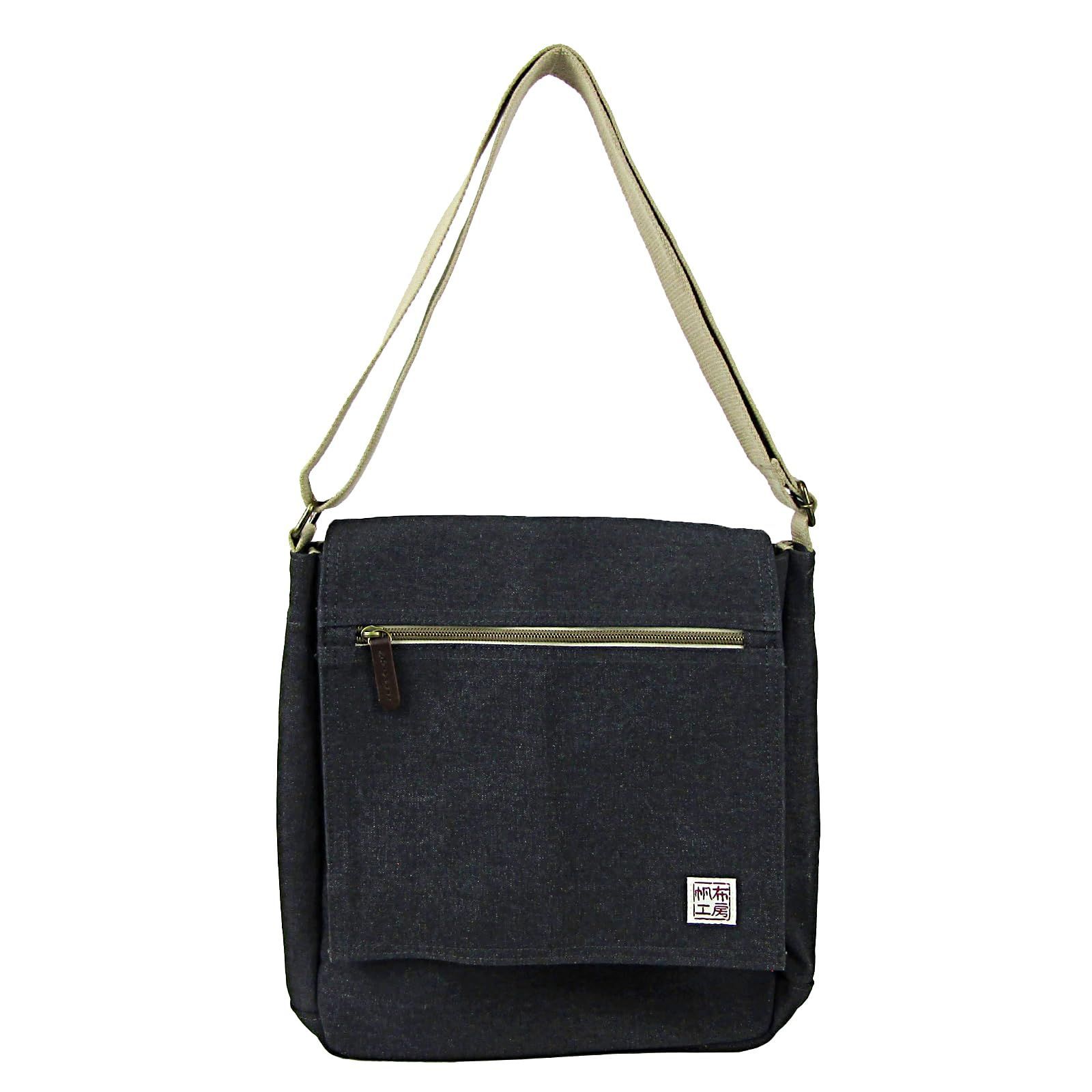 Color ブラック 帆布工房 はんぷこうぼう ショルダーバッグ ショルダーバッグ メンズ レディース キャンバス ショルダーバッグ 斜め掛け a4 帆布 3X57 ブラック