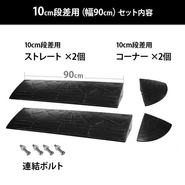 10cm段差用 90cmストレート2個＋コーナー2個セット