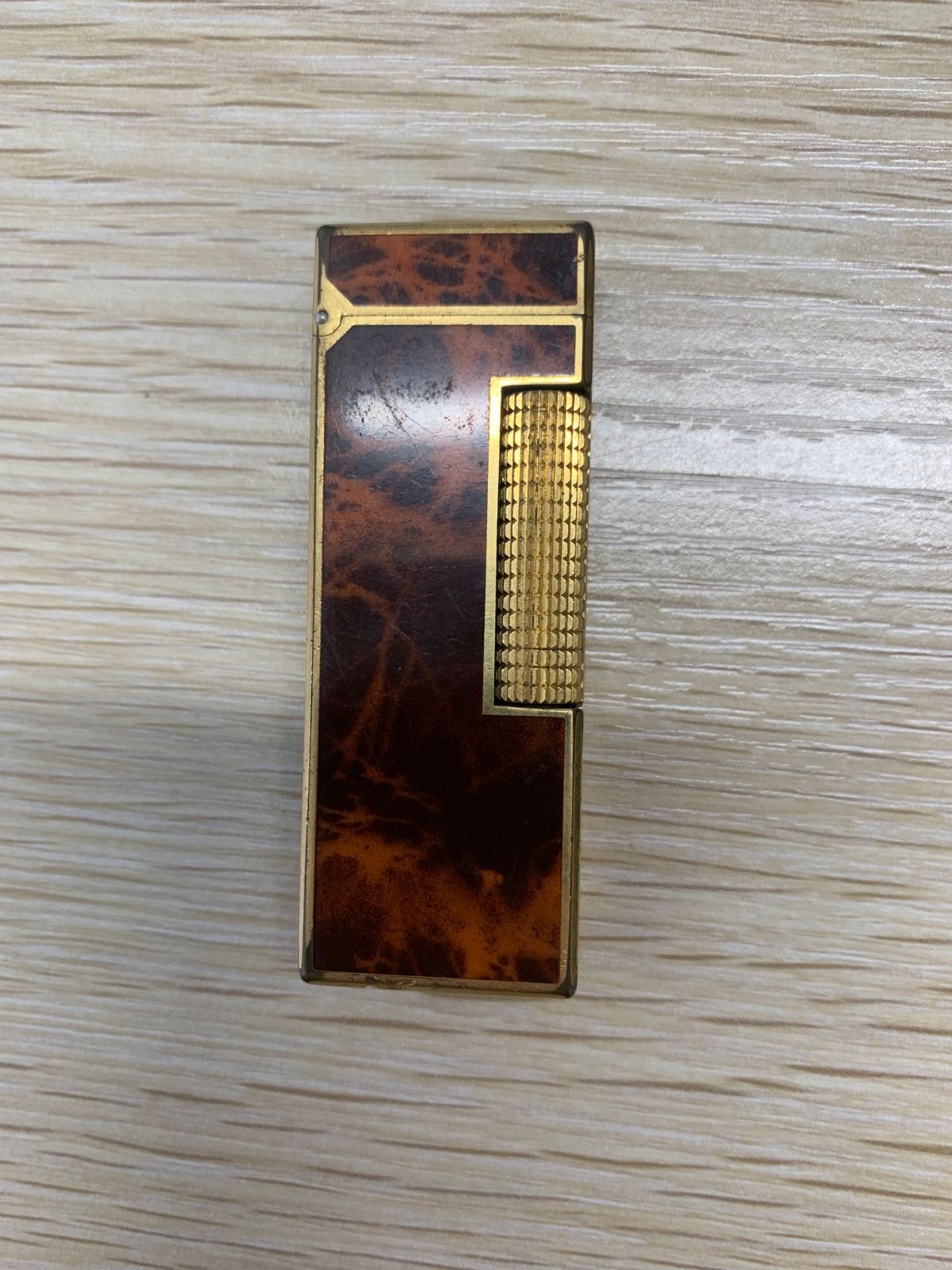 dunhill ライター ブラウンマーブル×ゴールド A535
