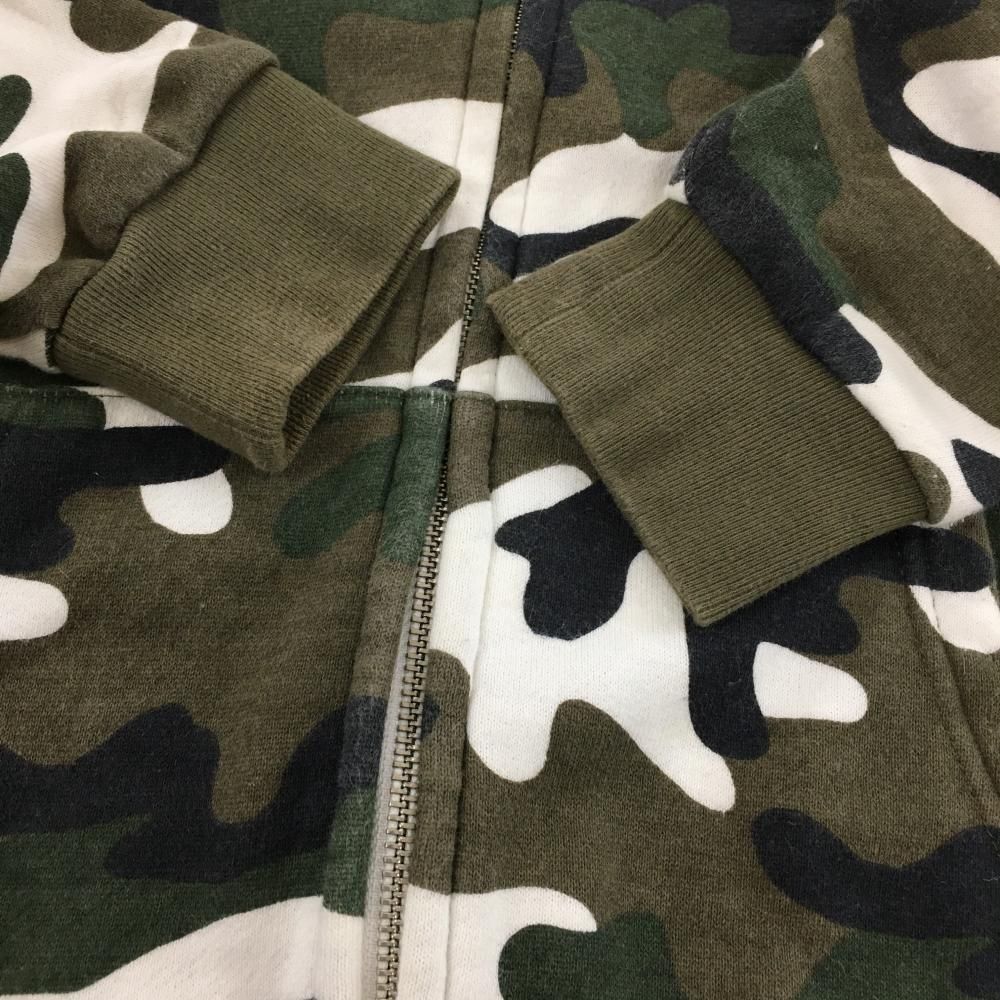 パーリーゲイツ カモフラ　カシミヤパーカー　美品 パーリーゲイツ ジップパーカー カーキ×白 カモフラ 迷彩