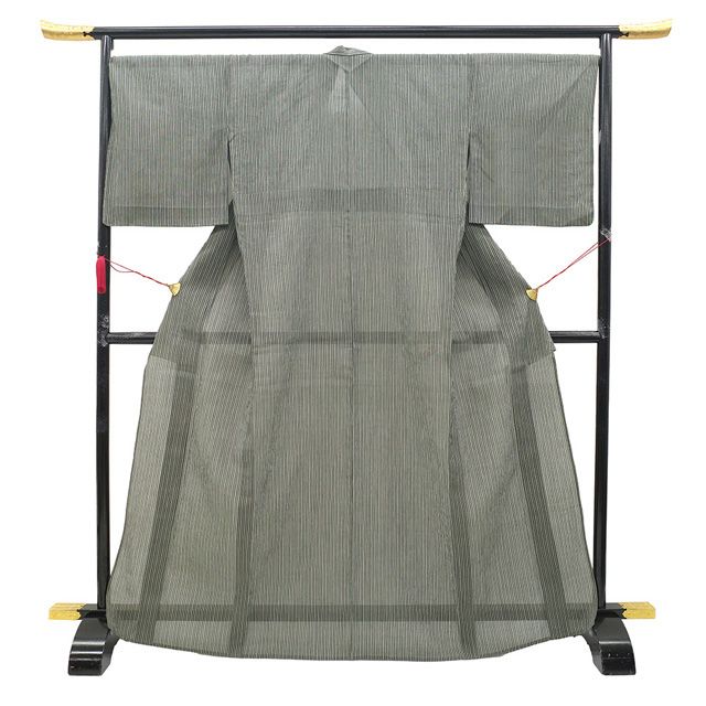 ぴの 新品未使用 夏着物 小千谷ちぢみ 日本製 48000→35500 新古品】 夏物 小千谷ちぢみ 着物 未使用 本麻 麻 本場小千谷