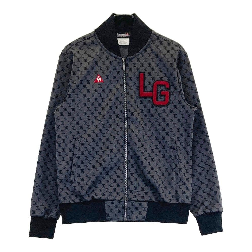 サイズ：L LE COQ GOLF ルコックゴルフ  ジップジャケット 総柄 グレー系 [240101442133] ゴルフウェア メンズ ストスト サイズ：L LE COQ GOLF ルコックゴルフ ジップジャケット 総柄