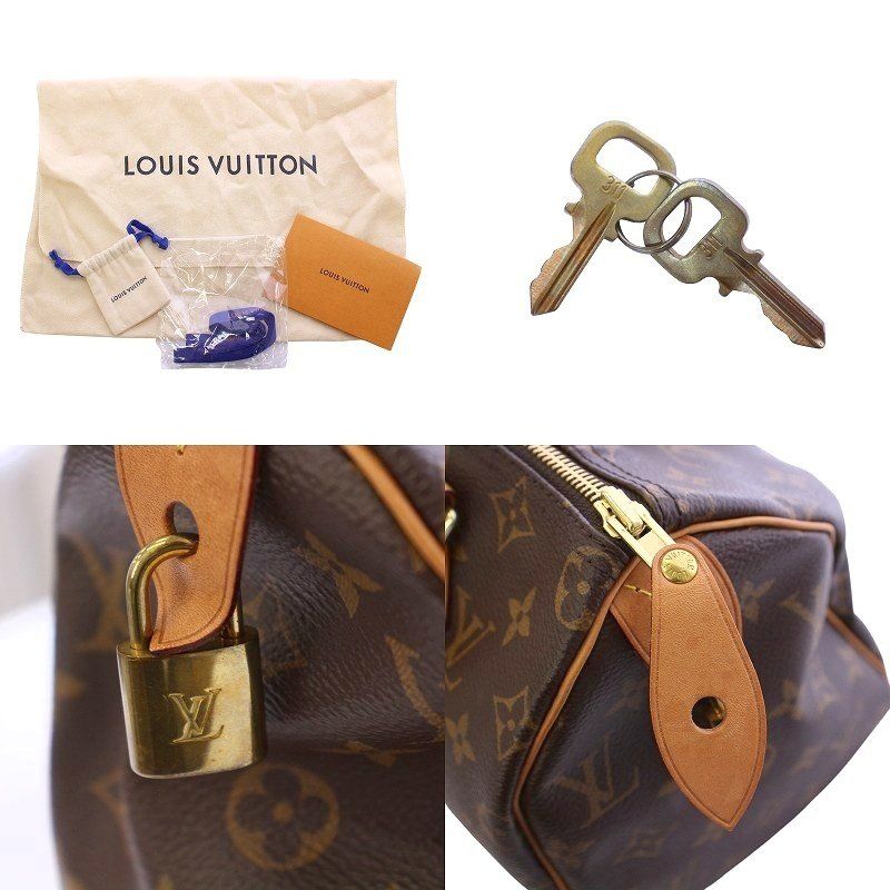 Louis Vuitton ボストンバッグ ダークブラウン  モノグラム　レザー ルイヴィトン LOUIS VUITTON スピーディ25 ボストンバッグ