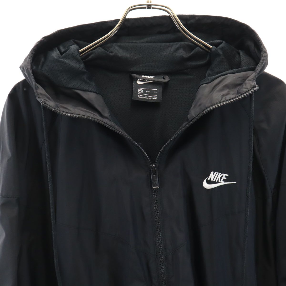 NIKE ナイキ ナイロンジャケット XXL 黒 メンズ 古着 - メルカリ