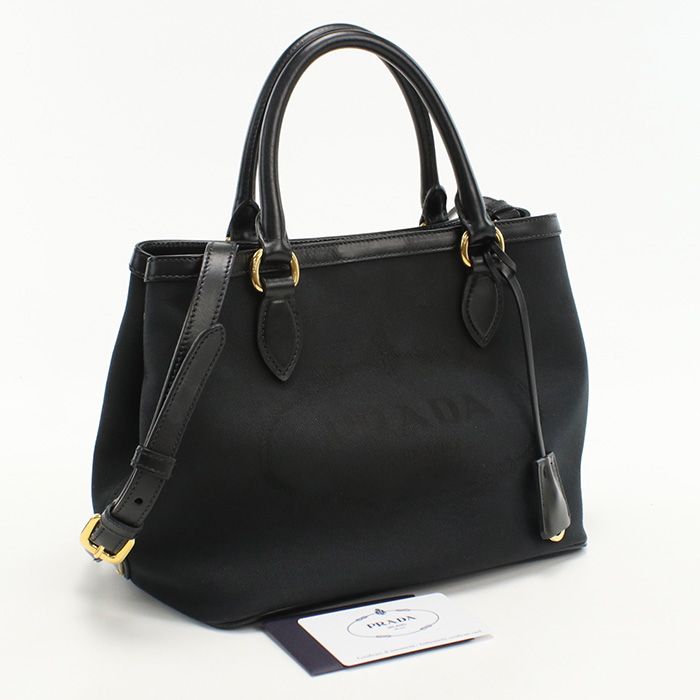 【セール】プラダ☆キャンバス ロゴ ハンドバッグ☆1BA172 UCW PRADA プラダ 2WAY 1BA172 UCW F0002 トートバッグ キャンバス