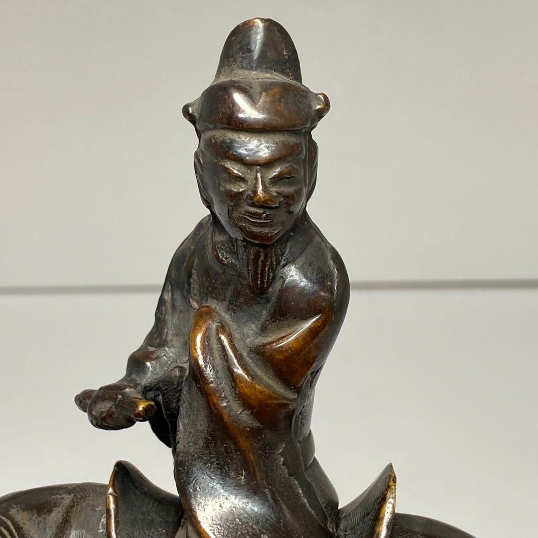 最安値に挑戦！ 古銅 のったり置物 1391g 東H6-0516 トヒル