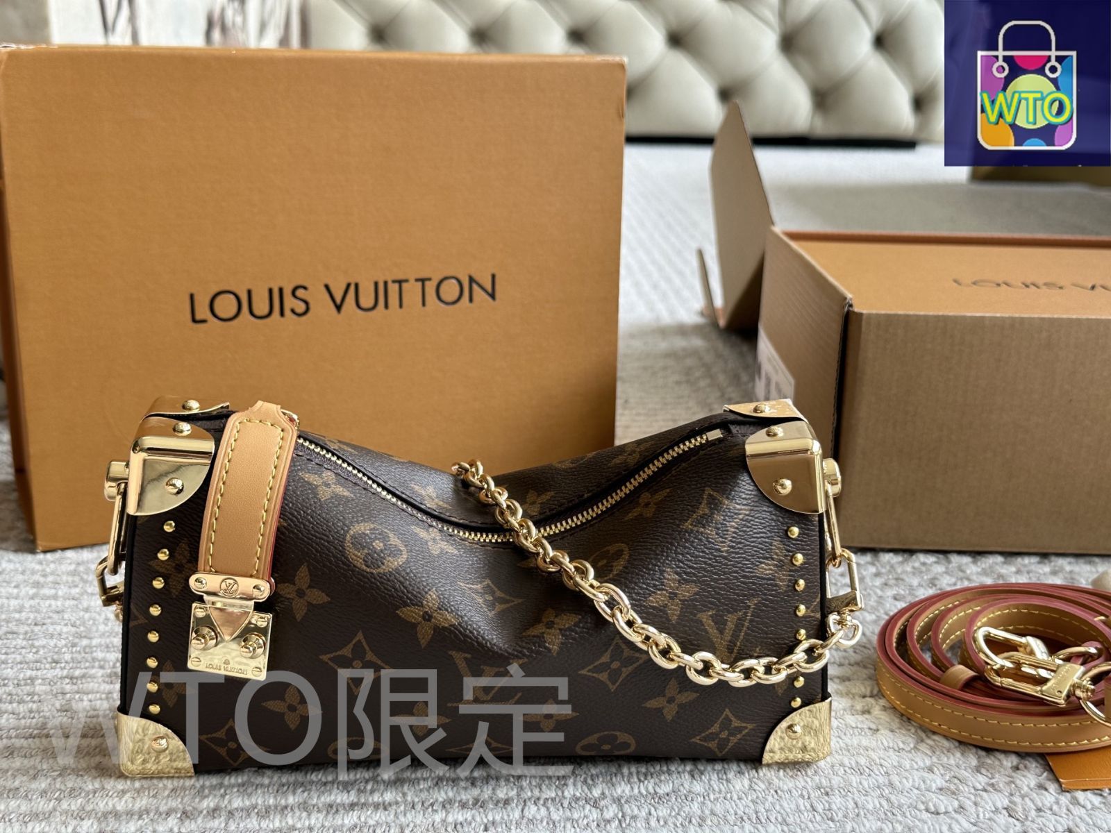 LOUIS VUITTON 箱 新品 未使用 5種類 20個セット ソフトトランク(約W24xH17xD9.5cm(実寸) ブラック): ブランド