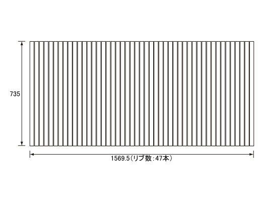 パナソニック Panasonic 松下電工 ナショナル 風呂ふた ふろふた フロフタ 巻きふた RL 96029の .5 mm リブ数 47本