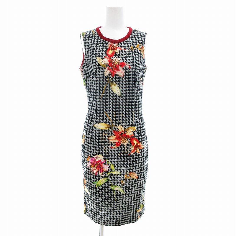 新品 ビアンコギアッチオ 花柄 ワンピース ノースリーブ イタリア 総柄 ロング 新品 ビアンコギアッチオ 花柄 ワンピース ノースリーブ