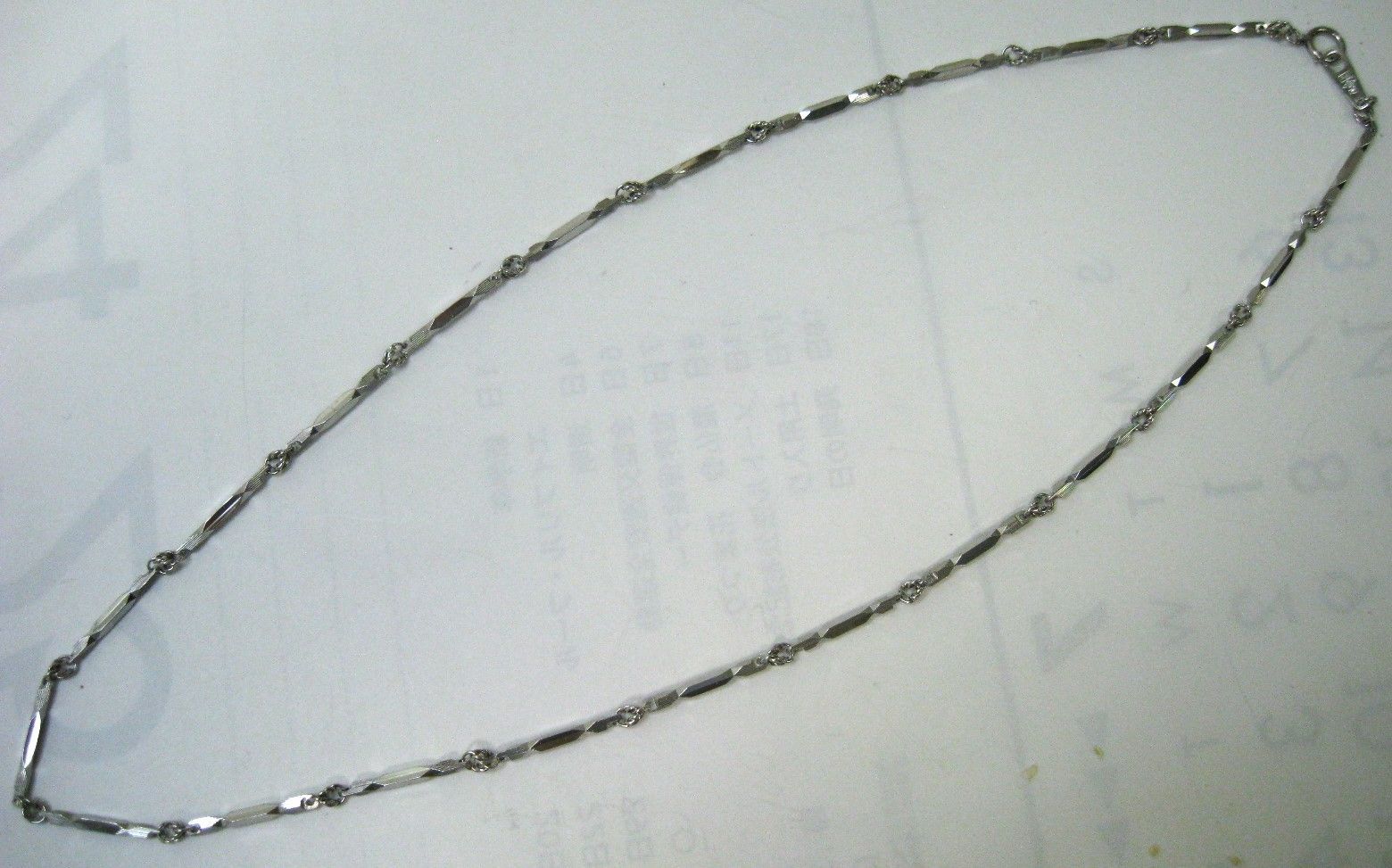 極美品 Pt850 プラチナ デザイン ネックレス 42cm u