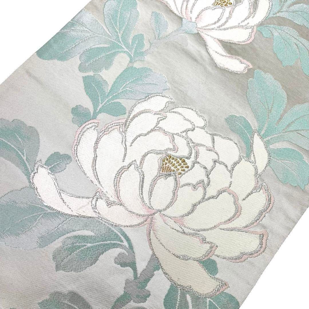 ☆ 袋帯 菊の花模様 銀通し 乳白色 O-3967 袋帯 菊の花模様 銀通し 乳白色 O-3967 【公式通販】