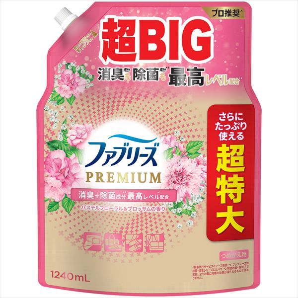 まとめ買い-6点セット ファブリーズＷ除菌＋消臭プレミアムパステルフローラル＆ブロッサムの香りつめかえ用４回分