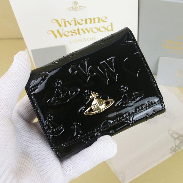 ヴィヴィアンウエストウッド 三つ折り財布 Vivienne Westwood がま口 財布 二つ折り エナメル 13VV110