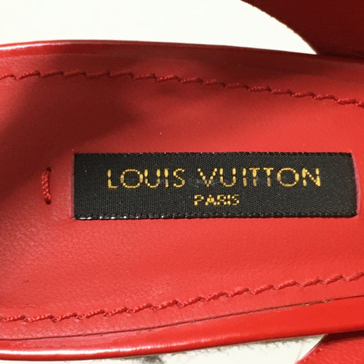 LOUIS VUITTON(ルイヴィトン) サンダル 36 1/2 レディース - レッド