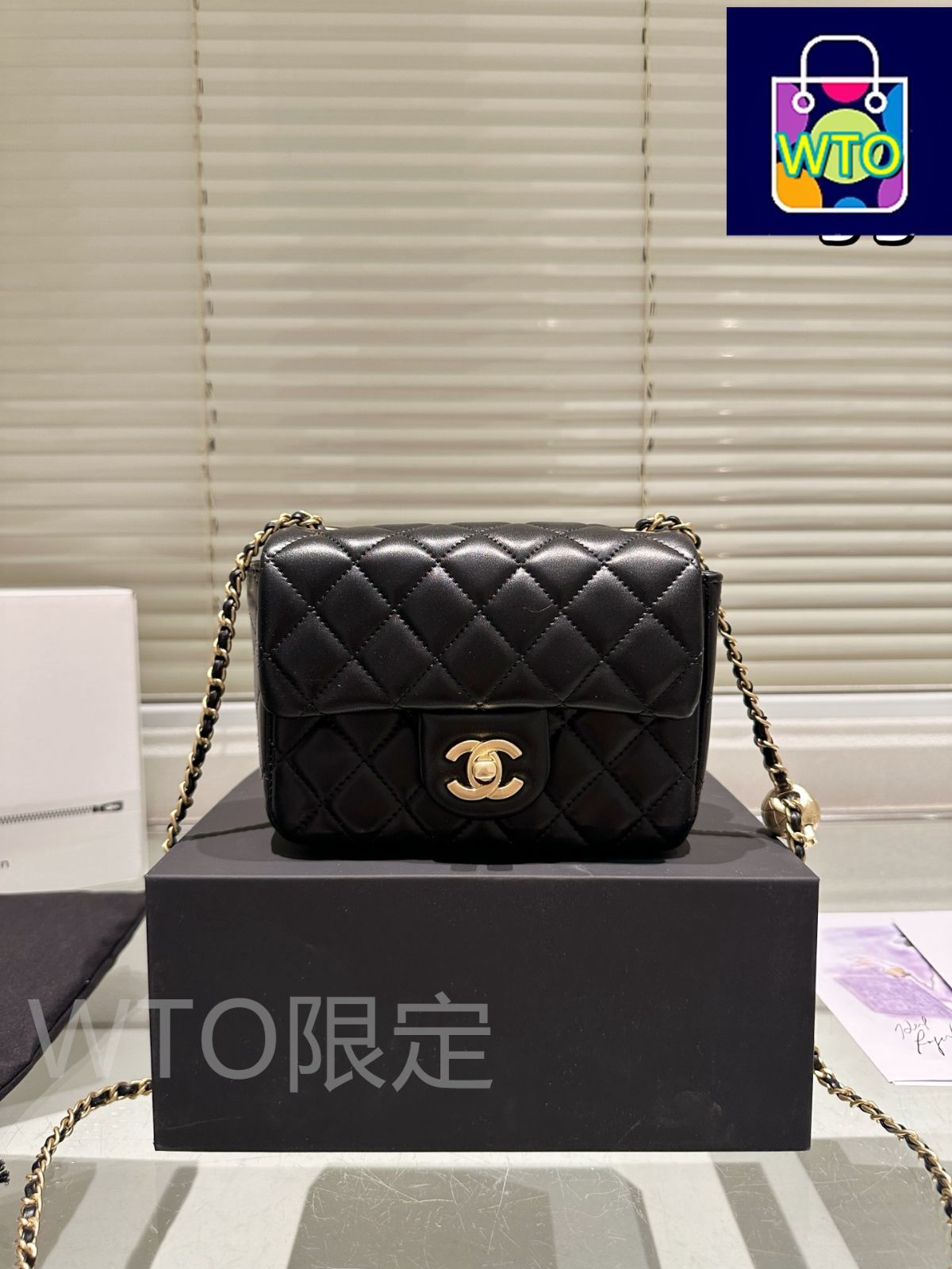 今日特価】Chanel 小羊皮 ゴールドボール ファット ショルダー