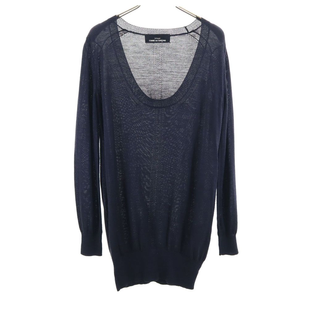 tricot COMME des GARCONS トリココムデギャルソン 2010年 日本製 長袖 セーター ネイビー ニット レディース トリココムデギャルソン 2010年 日本製 長袖 セーター ネイビー tricot