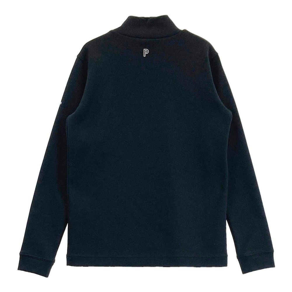 サイズ：1 PEARLY GATES パーリーゲイツ  フロントプリント ハイネック長袖Tシャツ  ネイビー系 [240101454902] ゴルフウェア レディース ストスト サイズ：1 PEARLY GATES パーリーゲイツ フロントプリント