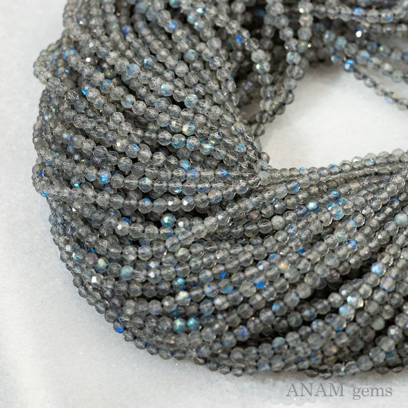 【約32cm】ラブラドライト 2mm ボールカット