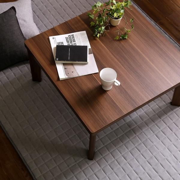 こたつ コタツ テーブル 単品 正方形 70×70cm 木目 家具調 北欧 おしゃれ 天板 リバーシブル 石英管 ローテーブル センターテーブル リビングテーブル 【szo-ht70j】