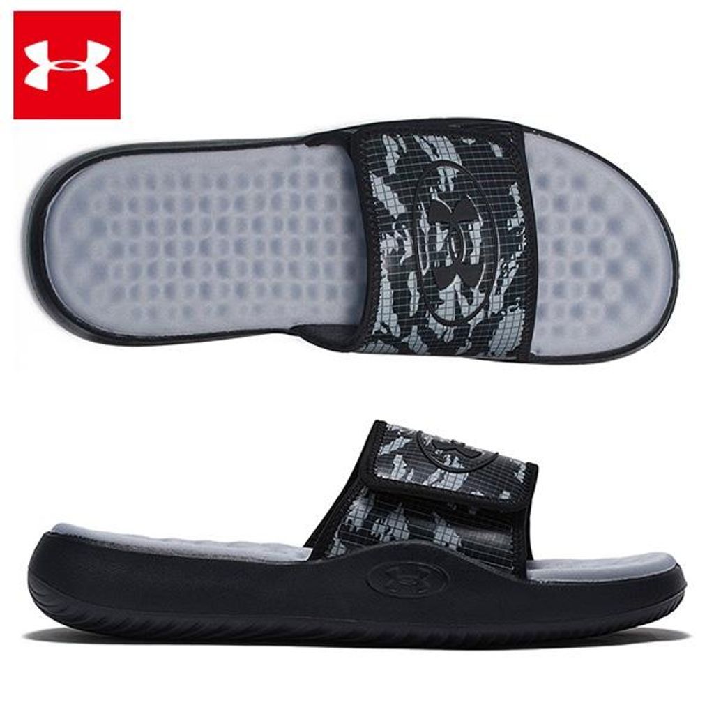 アンダーアーマー UAイグナイトプロ8 グラフィック スライド メンズ 25SS ブラック×ブラック(6003648) UA サンダル UNDER ARMOUR（アンダーアーマー） UAイグナイトプロ8 グラフィック スライド メンズ 25SS ブラック×グレー(6003648) UA  サンダル : ラケットショップ・アプローチ - 通販 - Yahoo!ショッピング